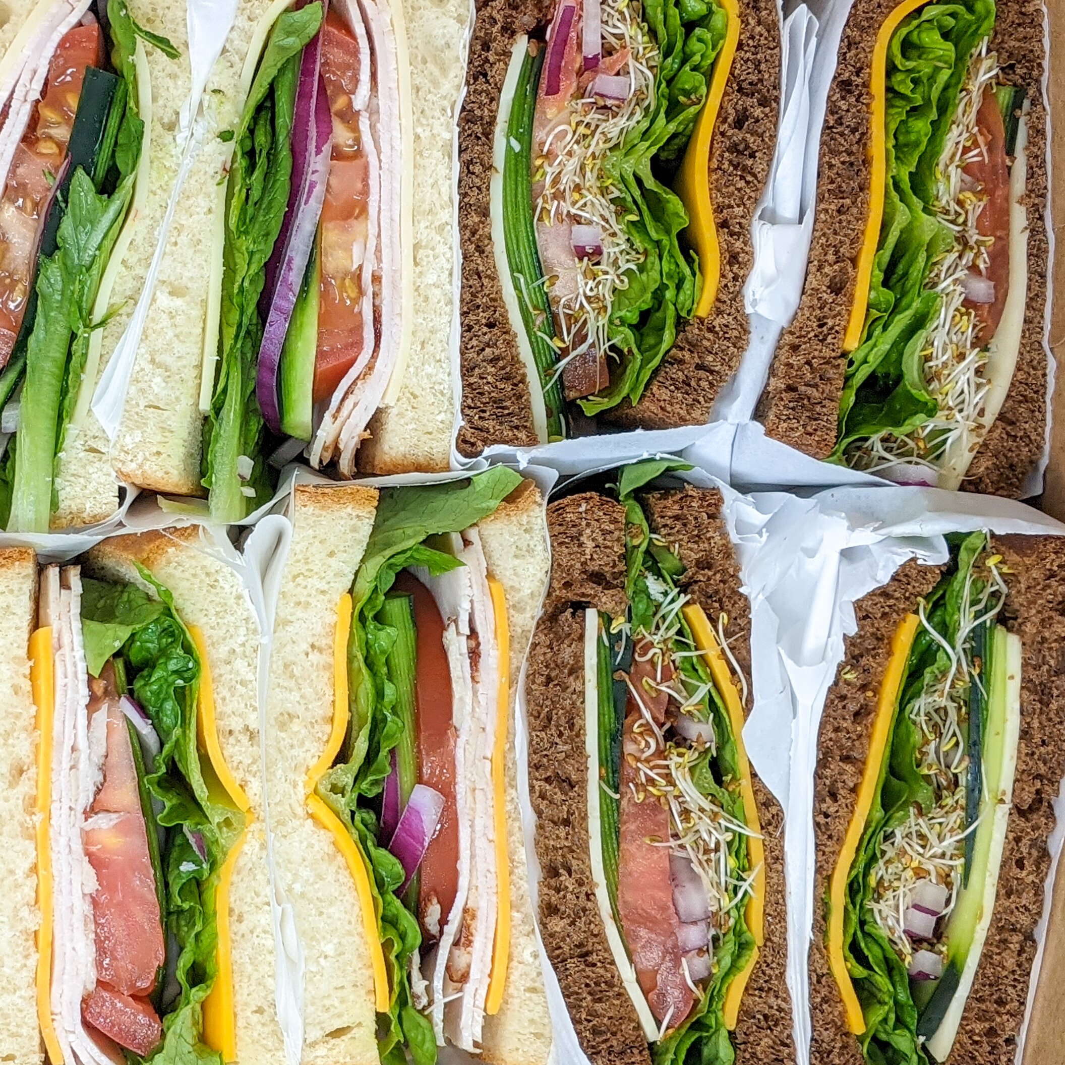Variety of Sandwiches}
